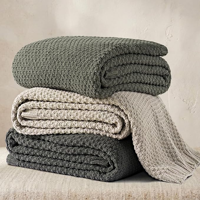 EVERGRACEHOME Chunky Chenille Knit Throw Blanket, 90 x 90, Charcoal Gray | Sculpted Moss Stitch, Chic Modern Farmhouse, All-Season Warmth, OEKO-TEX® Certified, Oversized Queen for Couch, Bed, Sofa