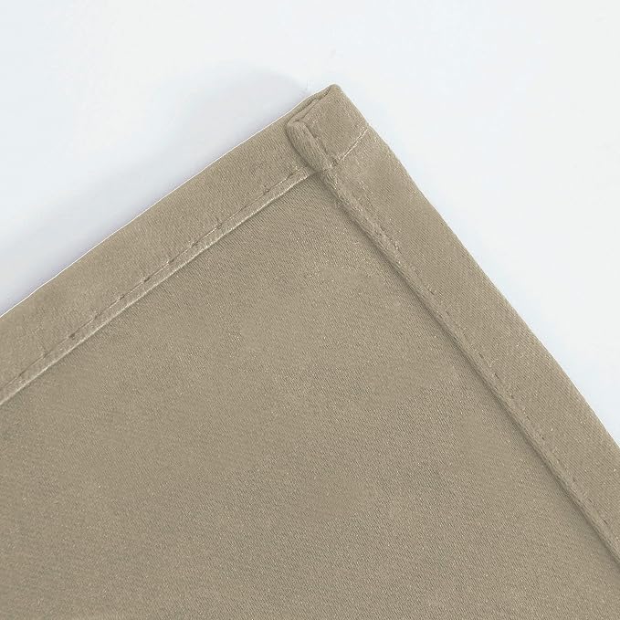 Beige Thermal Blackout Curtains/52 x 95 Inch/Set of 2 Panels Room Darkening Curtains for Bedroom