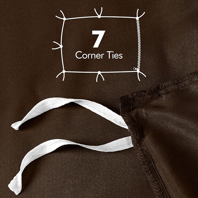 Duvet Cover Queen, 3 Piece Cotton Like Polyester With Zipper Closure, Brown | Extra Soft and Breathable, Wrinkle & Fade Resistant, Includes Duvet Cover and 2 Pillow Shams, Comforter Not Included, OekoTex