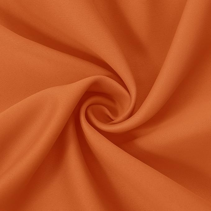 Blackout Curtains 66 x 84 inch/Orange Curtains Set of 2 Panels/Thermal Insulated Room Darkening Bedroom Curtains