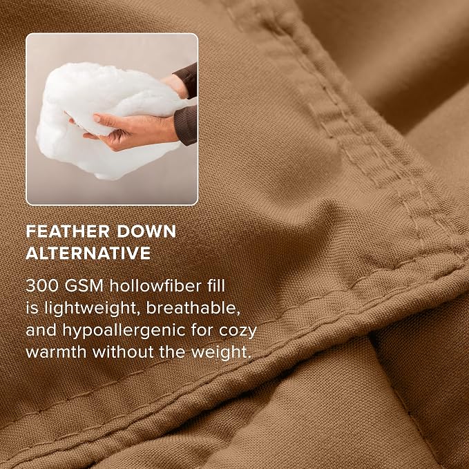 Bare Home Comforter Set - 1800 Ultra Soft (Twin/Twin XL, Caramel) | All-Season, Breathable, Hypoallergenic, Premium 1800, Warm, Cozy