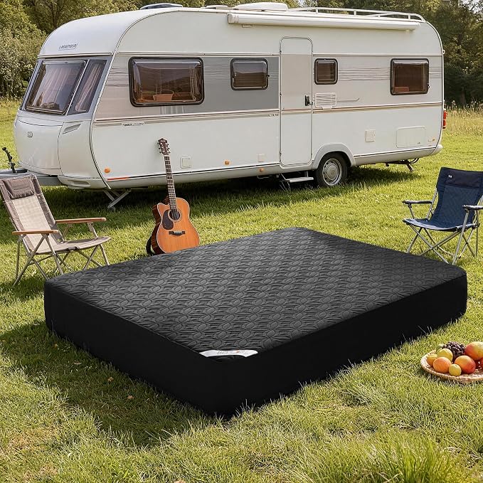 BEDLORE Waterproof Mattress Protector, RV Queen Size Mattress Pad Noiseless | Deep Pockets Fit 6"-18" Mattresses, Soft Breathable Dirt-proof Bed Mattress Cover Washable for Home, Bedroom, Hotel (Black)