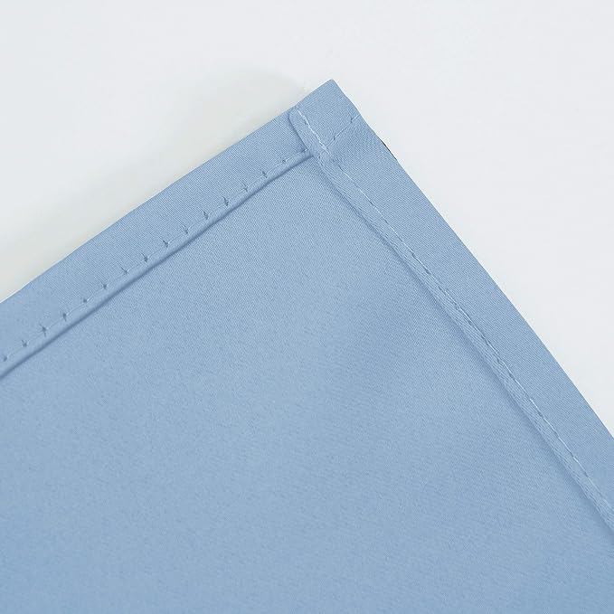 Sky Blue Thermal Blackout Curtains/42 x 72 Inch/Set of 2 Panels Room Darkening Curtains for Bedroom