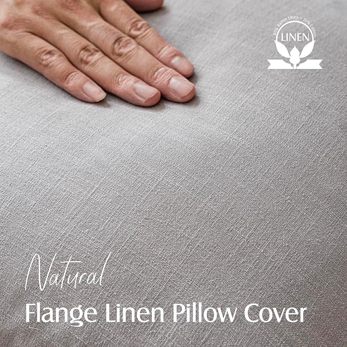 Foindtower Decorative Linen Lumbar Throw Pillow Covers 12x20 Light Gray | Pack of 2 Boho Farmhouse Pillowcase,Accent Neutral Solid Cushion Covers,Morden Home Decor for Couch Sofa Bedroom Living Room
