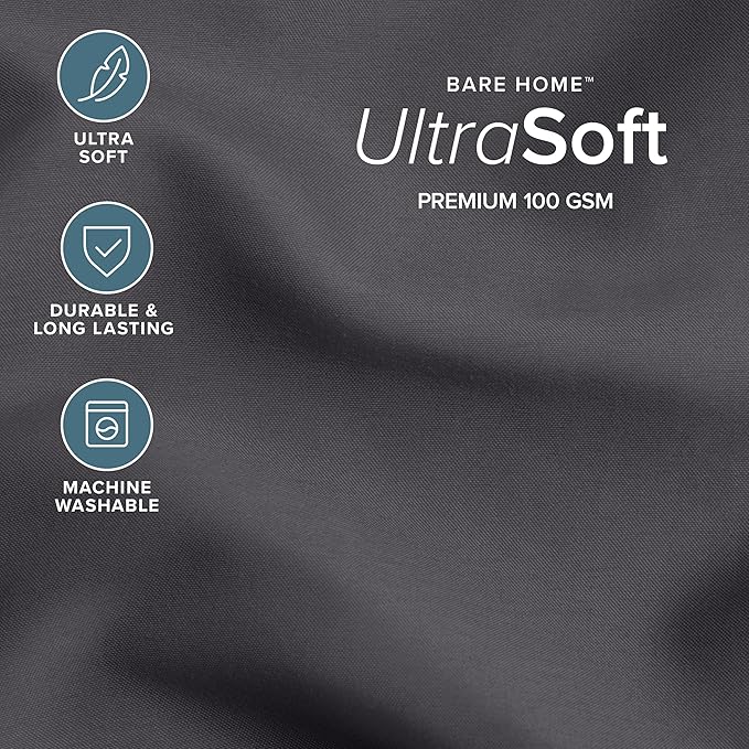 Bare Home Full Comforter Set - 1800 Ultra Soft (Full, Forged Iron Grey) | All-Season, Breathable, Hypoallergenic, Premium 1800, Warm, Cozy