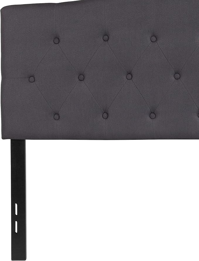 Flash Furniture Full Tufted Fabric Headboard, Dark Gray | Adjustable Height, Easy Install, Bedroom Decor