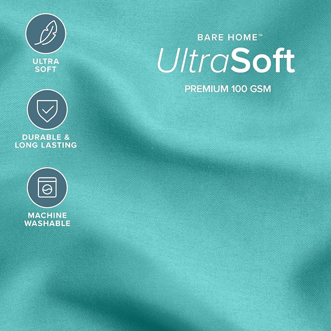 Bare Home Comforter Set - 1800 Ultra Soft (Twin/Twin XL, Turquoise) | All-Season, Breathable, Hypoallergenic, Premium 1800, Warm, Cozy