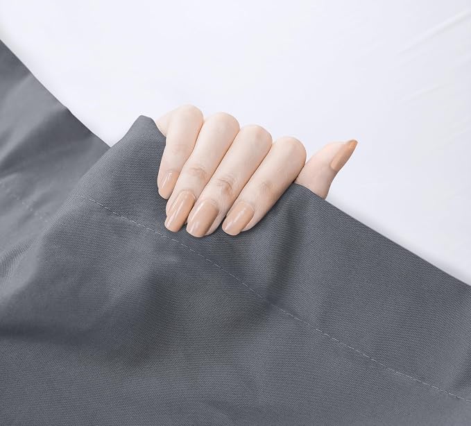 Twin XL Size Flat Sheet Only Pack of 6, Ultra Soft Hotel Sheets, Grey | Hotel Bedding, Cooling Comfort, Smooth Feel, Wrinkle & Fade Resistant, Easy Care, Long-Lasting, Machine Washable, OEKO-TEX