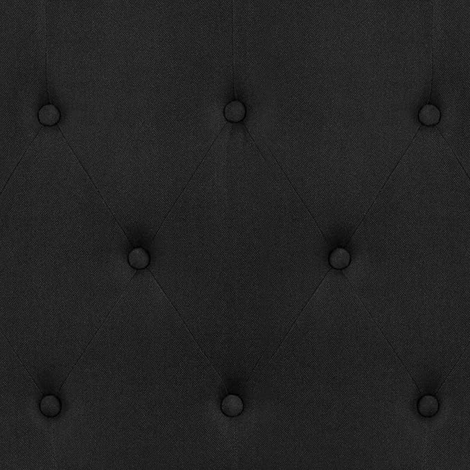 Flash Furniture Queen Tufted Fabric Headboard, Black | Adjustable Height, Easy Install, Bedroom Decor