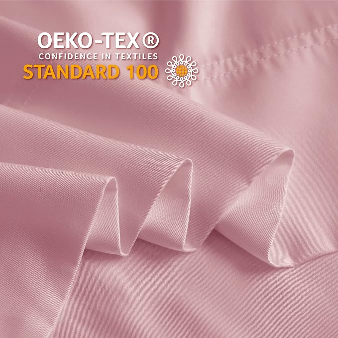 BEDELITE Pillow Cases Standard Size 2Pcs, Rayon from Bamboo, Rose Pink | Cooling and Breathable Pillow Cover for Hot Sleepers & Night Sweats, Silky Soft Cozy, Envelope Closure, 20"x26"