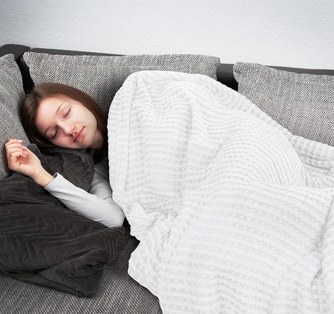 Utopia Bedding 100% Cotton Waffle Blanket Queen Size White, 90x90 Inch | Lightweight Breathable Cozy Summer Bed Blanket Home Decor Gift for Women and Men