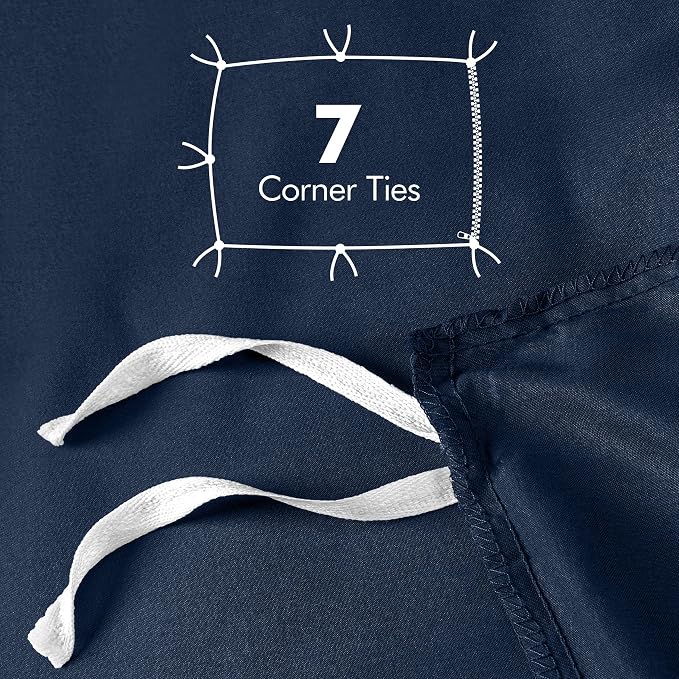 Duvet Cover Queen, 3 Piece Cotton Like Polyester With Zipper Closure, Navy | Extra Soft and Breathable, Wrinkle & Fade Resistant, Includes Duvet Cover and 2 Pillow Shams, Comforter Not Included, OekoTex