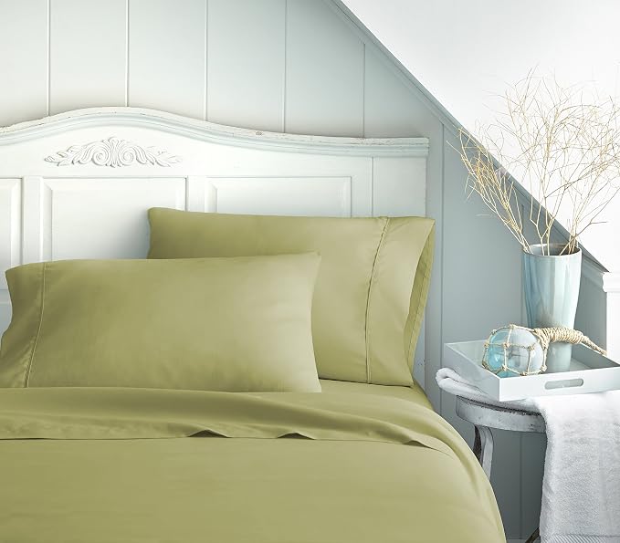 Linen Market Bed Sheets for Full Size Bed (Sage) - Sleep Better Than Ever with These Soft and Cooling Full Sheets - Deep Pocket Fits 16" Thick Beds - 4 Piece Full Sheet Set
