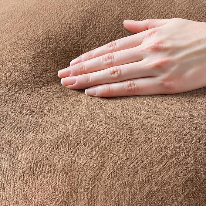 MIULEE Boho Linen Fringe Decorative Fall Throw Pillow Covers Brown 18x18 | Set of 2, Cottagecore Decor, Boho Farmhouse Neutral Pillow Covers, Rustic Fall Couch Cushion Cases for Sofa Bed Living Room