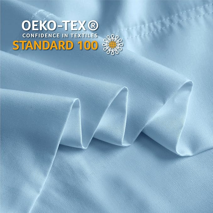 BEDELITE Pillow Cases Standard Size 2Pcs, Rayon Derived from Bamboo, Blue | Cooling and Breathable Pillow Cover for Hot Sleepers & Night Sweats, Silky Soft Cozy, Envelope Closure, 20"x26"