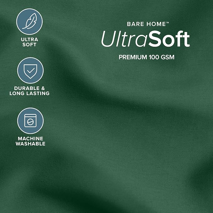Bare Home Comforter Set (King/Cal King, Forest Green) | 1800 Ultra-Soft, All-Season, Breathable, Hypoallergenic, Premium 1800, Warm, Cozy