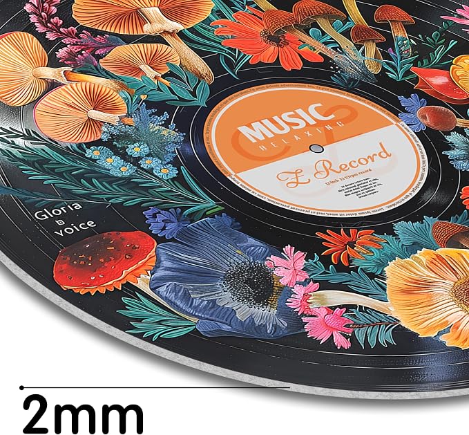 HK Studio Hippie Decor, Posters for Room Aesthetic - Botanical Wall Art, Record Decor, 4pcs 12"