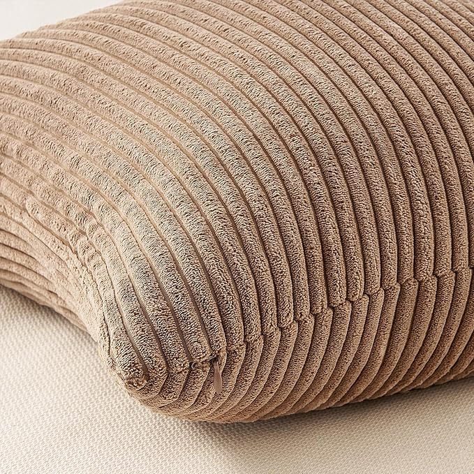 Topfinel Rust and Olive Green Velvet Throw Pillow Covers 24x24 Sofa Pillow Covers Boho Farmhouse Cushion Cases Soft Corduroy Fall Home Decor for Couch Bed Sofa Living Room Pack of 4