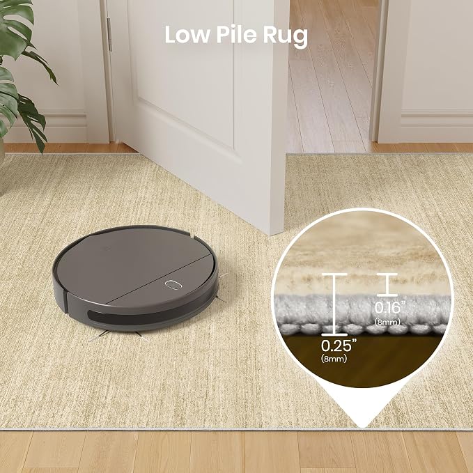 8x10 Area Rugs for Living Room, Large Washable Rug Non Slip, Tan | Soft Low Pile, Thin & Lighweight Carpet, Folable Stain Resistant Modern Indoor Floor Mat for Bedroom, Dining Room, Home Decor