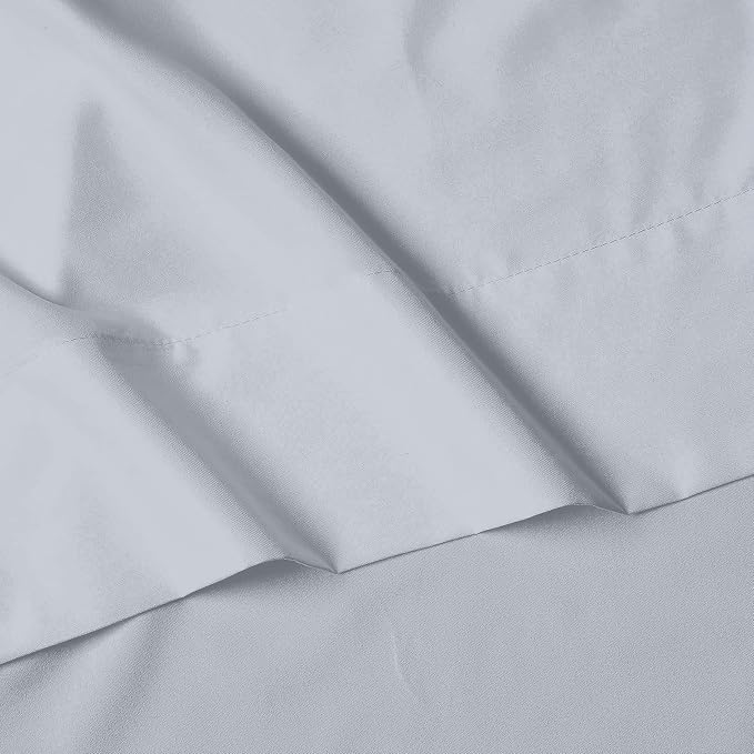 Elegant Comfort Luxury 1500 Premium Hotel Quality Microfiber 4-Piece Sheet Set - Wrinkle Resistant, All Around Elastic Fitted Sheet, Deep Pocket up to 16", Full, Silver Grey
