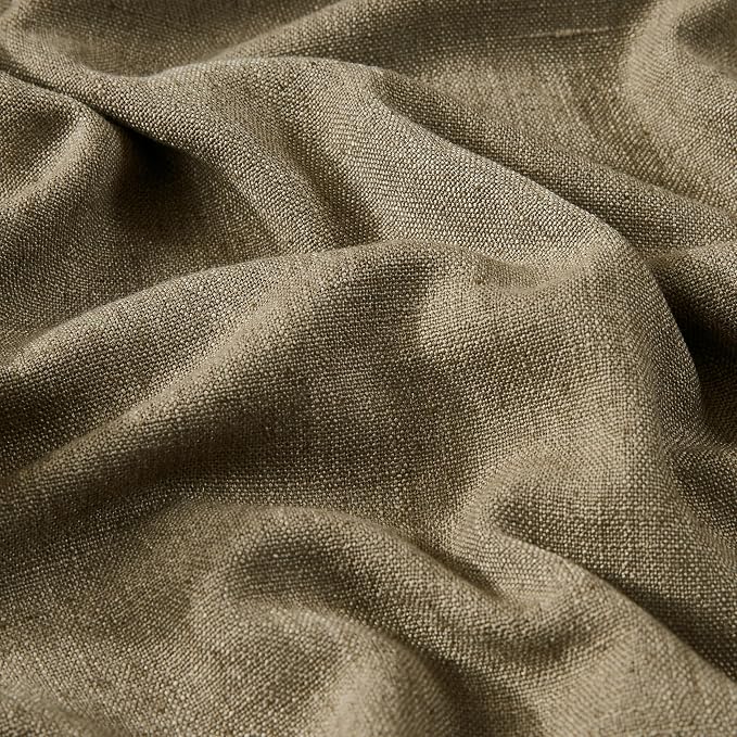Vision Home Brown Pinch Pleated Full Blackout Curtains Linen Blended 60 inch Wide Thermal Insulated Window Panels for Bedroom Living Room Darkening Pinch Pleat Drapes with Hooks Back Tab 60" Wx72 Lx1