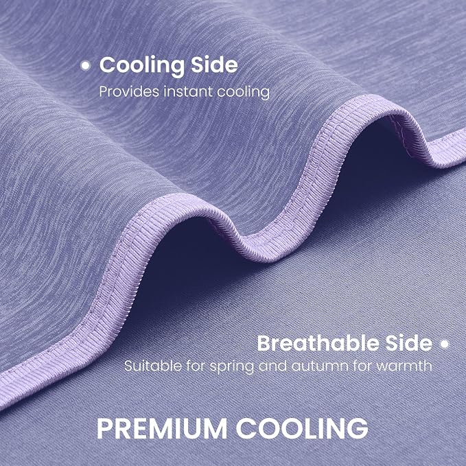 Topcee Cooling Blanket Queen Size 90"x90" for Hot Sleepers Summer Blanket | Absorbs Heat Cold Summer Blanket for Night Sweats & Menopause Q-Max>0.5 Lightweight Breathable Soft Double-Side Cooling