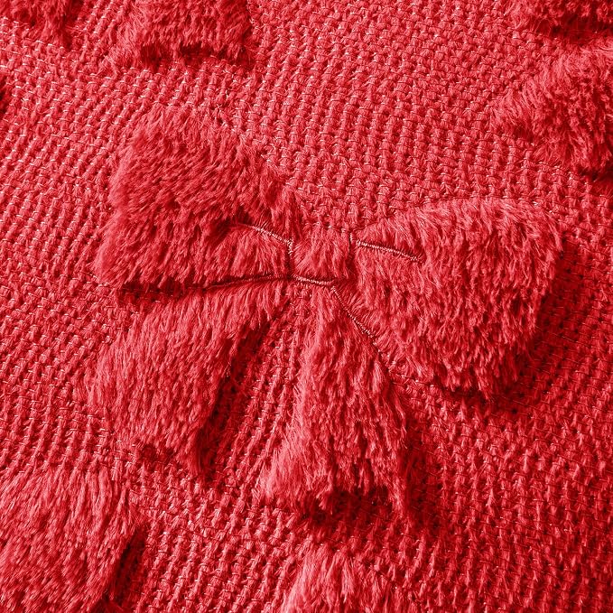 MIULEE Red Bow Pillow Covers Coquette Room Decor 18x18 | Aesthetic Decorative Cute Girl,Set of 2 Cushion Covers,Soft Plush Faux Pillowcases,Preppy Room Decor Bedroom Couch