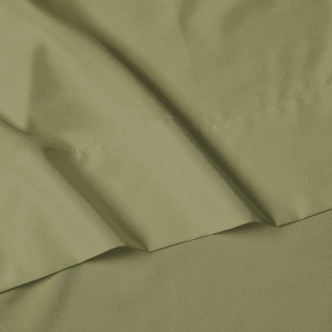Elegant Comfort Luxury Soft 1500 Premier Egyptian 4-Piece Premium Hotel Quality Wrinkle Resistant Coziest Bedding Set, All Around Elastic Fitted Sheet, Deep Pocket up to 16inch, King, Sage/Green