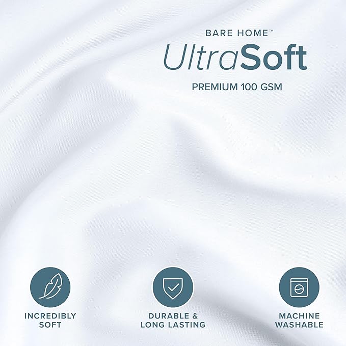 Bare Home Duvet Cover Set 1800 Ultra-Soft (Twin/Twin XL, White) | Lightweight, Cooling, Breathable, Premium 1800 Ultra-Soft, All-Season
