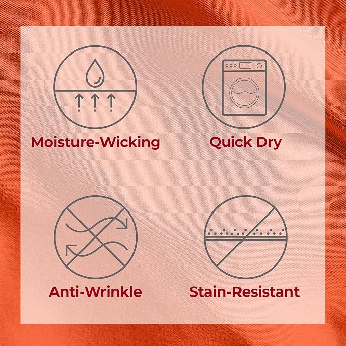 Mellanni Iconic 5-Piece, Ultra Soft Sheet Set (Split King, Poppy Orange) | 10M+ Sleepers. Lab-tested: Sleeps Cool, Stays Bright, Strong, Smooth. Good Housekeeping Best Bedding, 7 yrs running.