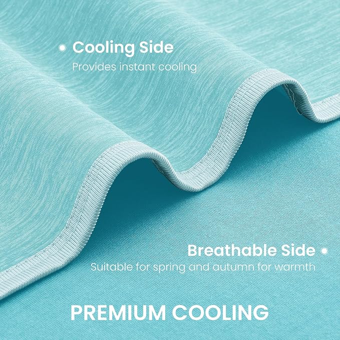 TOPCEE Cooling Blanket(60"x90"Twin Size)for Night Sweats Absorbs Heat to Keep Adults, Children Cool on Warm Nights, Q-Max 0.5 Cooling blankets for Hot Sleepers, Ultra-Cool Lightweight Blanket for Bed | Absorbs Heat Cold Summer Blanket for Night Sweats ...