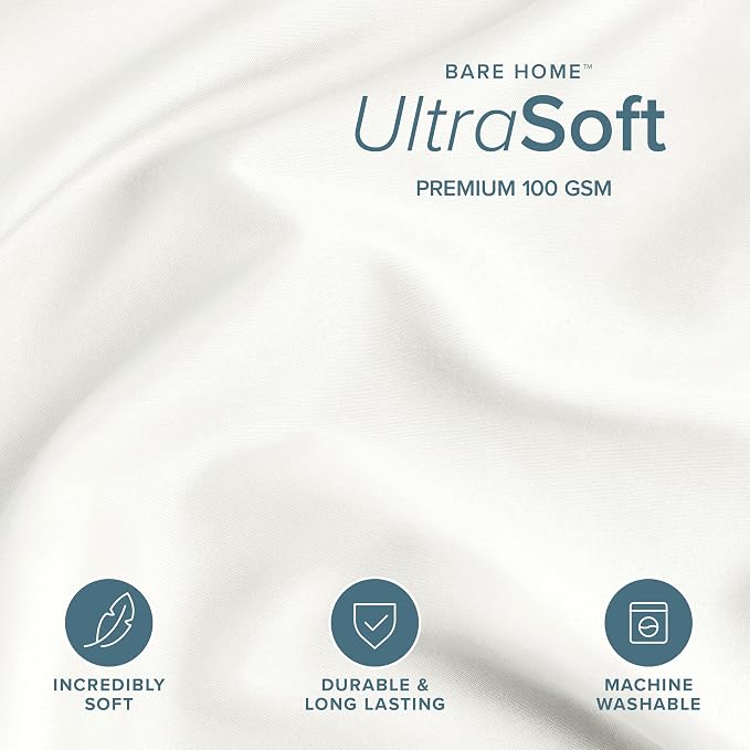 Bare Home Duvet Cover Set 1800 Ultra-Soft (Twin/Twin XL, Antique White) | Lightweight, Cooling, Breathable, Premium 1800 Ultra-Soft, All-Season