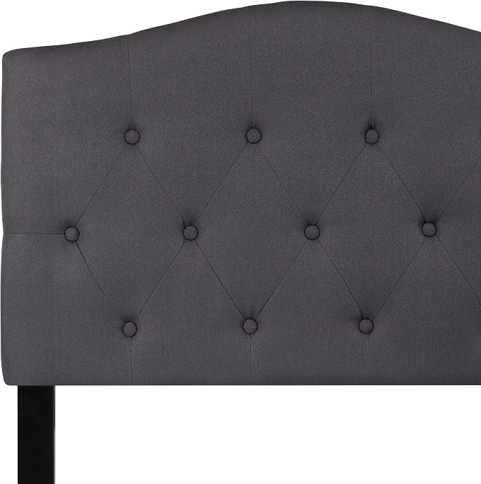 Flash Furniture Twin Tufted Fabric Headboard, Dark Gray | Adjustable Height, Easy Install, Bedroom Decor