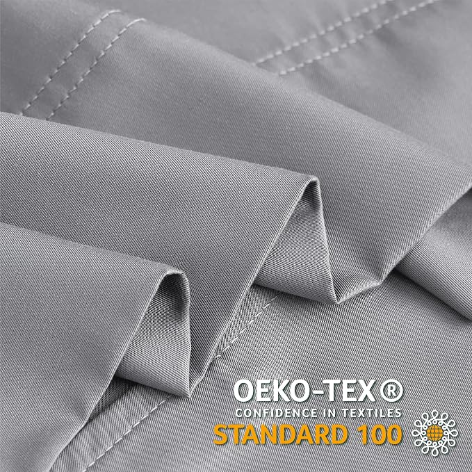 BEDELITE King Pillow Cases Set of 2, Rayon Derived from Bamboo, Silver Grey | Cooling and Breathable Pillow Cover for Hot Sleepers & Night Sweats, Silky Soft Cozy, Envelope Closure, 20x36 Inches