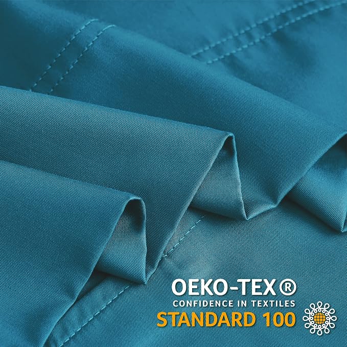 BEDELITE King Pillow Cases Set of 2, Rayon Derived from Bamboo, Teal | Cooling and Breathable Pillow Cover for Hot Sleepers & Night Sweats, Silky Soft Cozy, Envelope Closure, 20x36 Inches