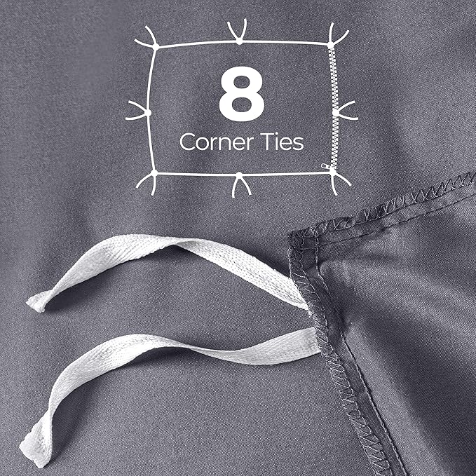 Duvet Cover Full, 3 Piece Cotton Like Polyester With Zipper Closure, Grey | Extra Soft and Breathable, Wrinkle & Fade Resistant, Includes Duvet Cover and 2 Pillow Shams, Comforter Not Included, OekoTex