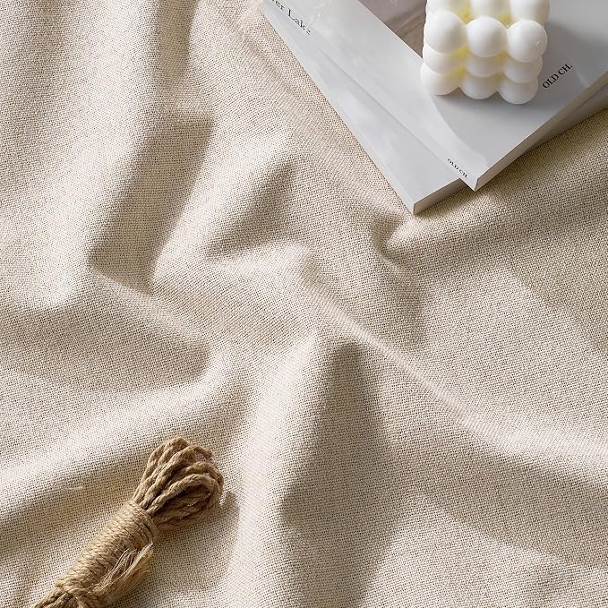RYB HOME Warm Sand 100% Blackout Curtains 108 Inch Long for Bedroom Loft | Linen Drapes,Thermal Insulated Privacy Assured,Back Tab Rod Pocket,For Sliding Glass Doors Living Room,W52 x L108,2 Panels