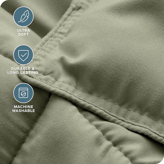 Bare Home Comforter Set - Twin/Twin Extra Long Size - Ultra-Soft - Goose Down Alternative - Premium 1800 Series - All Season Warmth (Twin/Twin XL, Sage) | All-Season, Breathable, Hypoallergenic, Premium 1800, Warm, Cozy