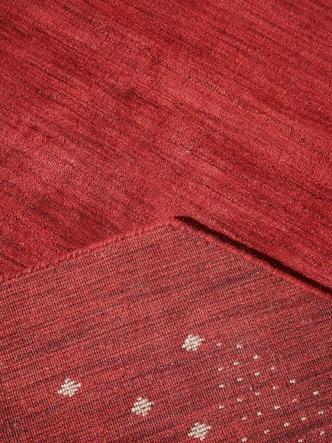 Rugsotic Carpets Hand Knotted Loom Wool ECO-Friendly Area Rugs - 6'x6', Octagon Shape, Red Color, Contemporary Modern, High Pile Thick Handmade Anti Skid Area Rugs for Living Room, Bed Room (L00530)