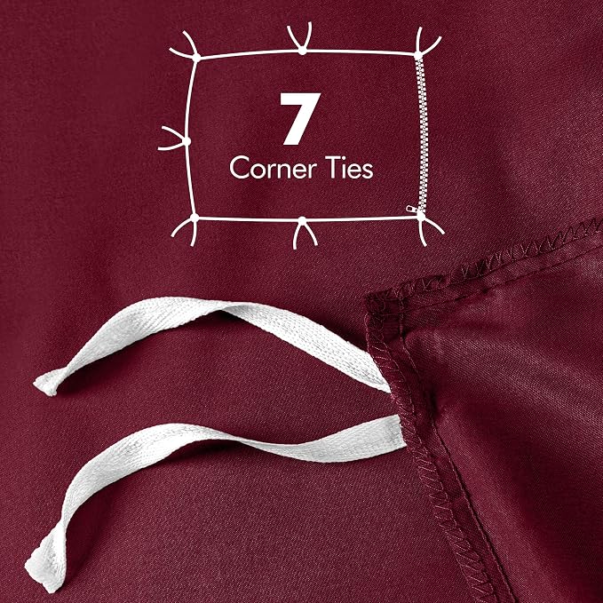 Duvet Cover King, 3 PC Cotton Like Polyester With Zipper Closure, Burgundy | Extra Soft and Breathable, Wrinkle & Fade Resistant, Includes Duvet Cover and 2 Pillow Shams, Comforter Not Included, OekoTex