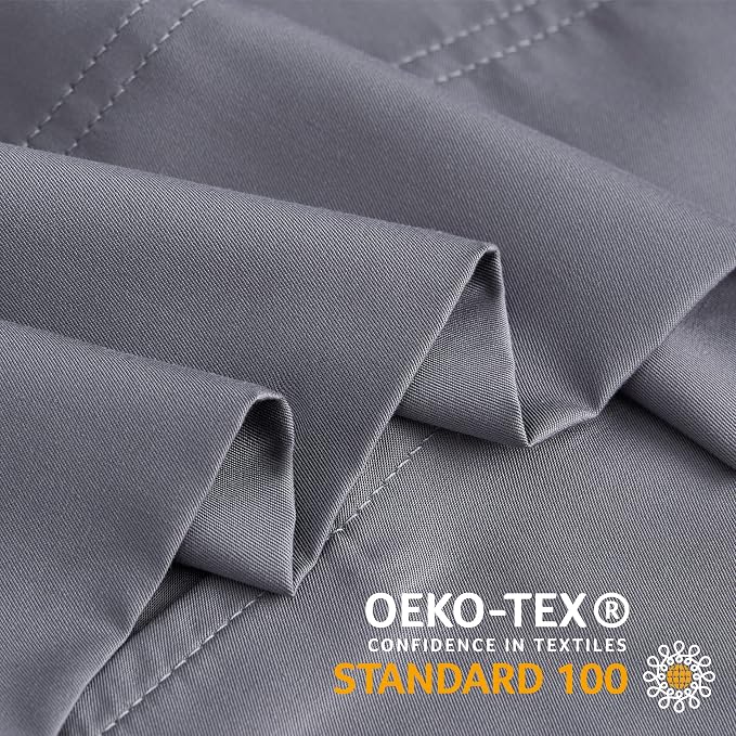 BEDELITE Pillow Cases Standard Size Set of 2, Rayon Made from Bamboo, Grey | Cooling and Breathable Pillow Cover for Hot Sleepers & Night Sweats, Silky Soft Cozy, Envelope Closure, 20"x26"