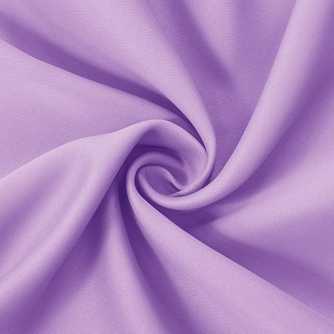 Lavender Blackout Curtains 52 x 63 Inch Length/Set of 2 Curtain Panels/Thermal Insulated Room Darkening Blackout Curtains for Bedroom