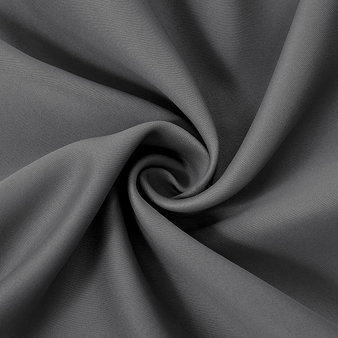 Frost Grey Blackout Curtains, 42 x 54 Inch Length, Set of 2 Panels, Grommet Bedroom & Living Room Curtains