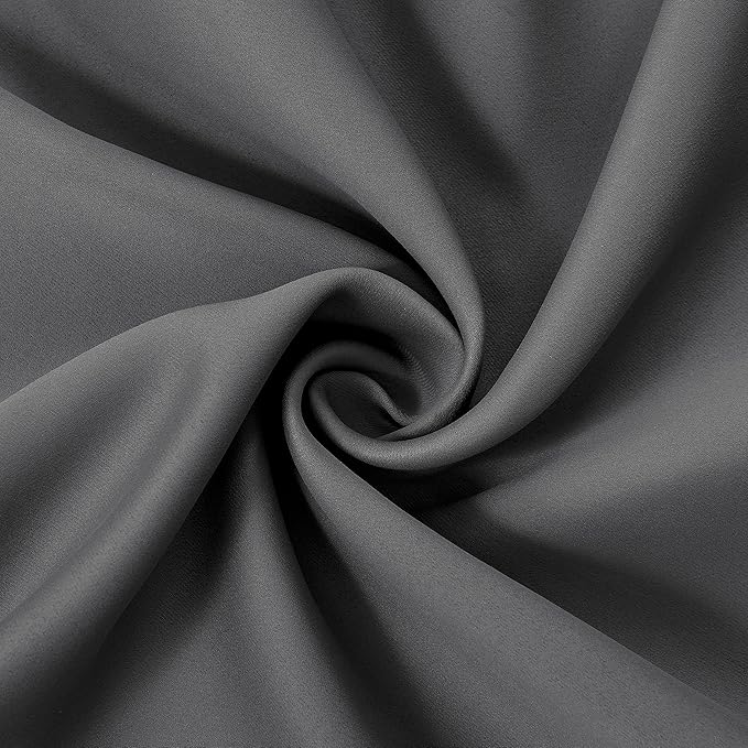 Grey Thermal Blackout Curtains/42 x 84 Inch/Set of 2 Panels Room Darkening Curtains for Bedroom