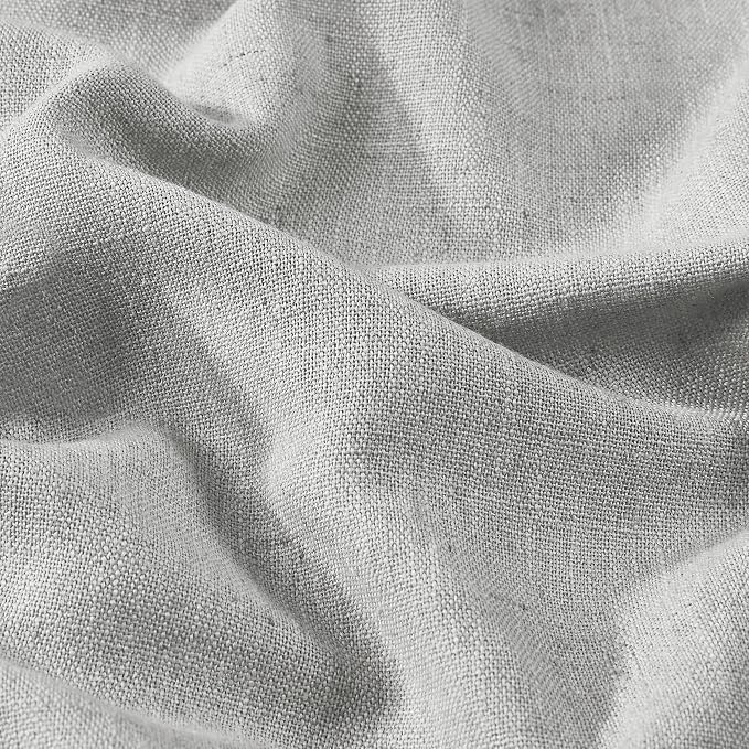 Vision Home Light Gray Pinch Pleated Full Blackout Curtains Linen Blended 60" Wide Thermal Insulated Window Panels for Bedroom Living Room Darkening Pinch Pleat Drapes with Hooks Back Tab 60"Wx72"Lx1