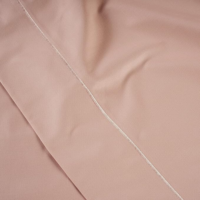 LANE LINEN Luxury 100% Egyptian Cotton Bed Sheets Twin Size, Fully Elasticized Reinforced 16 Inch Extra Deep Pocket Twin Sheets, Soft & Comfy Sateen Weave for Silky Finish-Vintage Petal