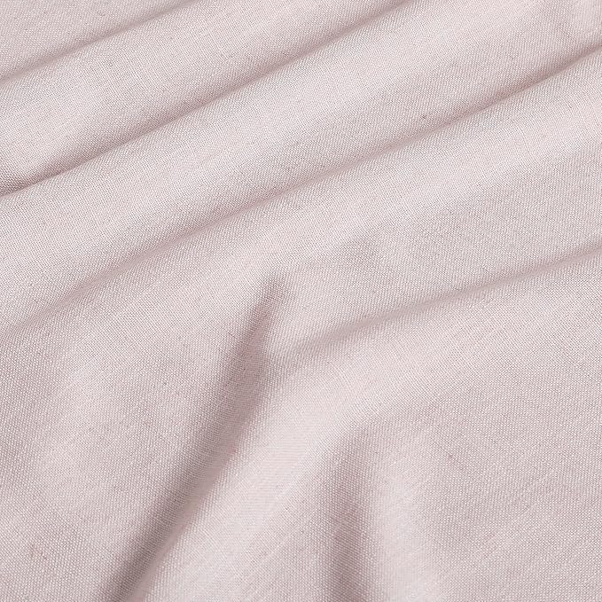 Vision Home Soft Pink Pinch Pleated Full Blackout Curtains Linen Blended Room Darkening Window Panels 95 inch for Living Room Bedroom Thermal Insulated Pinch Pleat Drapes with Hooks 60" Wx95 Lx1