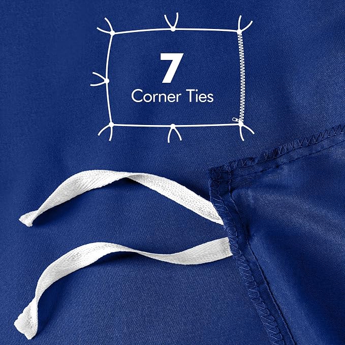 Duvet Cover King, 3 PC Cotton Like PolyesteR, Zipper Closure, Royal Blue | Extra Soft and Breathable, Wrinkle & Fade Resistant, Includes Duvet Cover and 2 Pillow Shams, Comforter Not Included, OekoTex